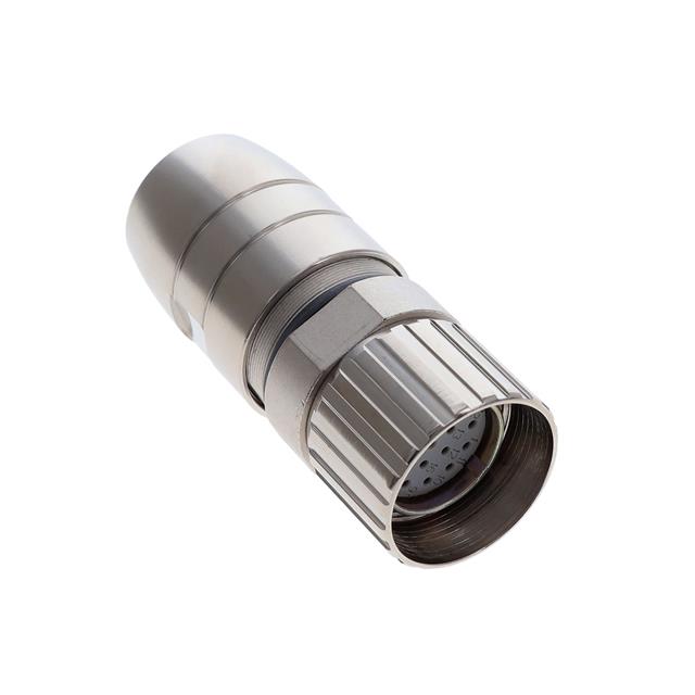 17 Position Circular Connector Plug Housing Free Hanging (In-Line) Backshell, Coupling Nut