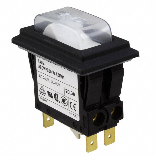 Circuit Breaker Thermal 240 V AC 60 V DC Rocker Panel Mount