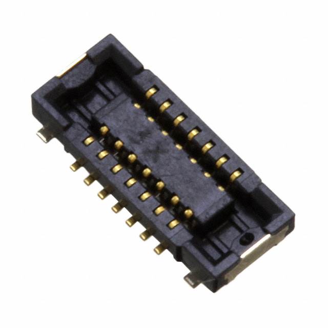 14 Position Connector Socket, Center Strip Contacts Surface Mount Gold