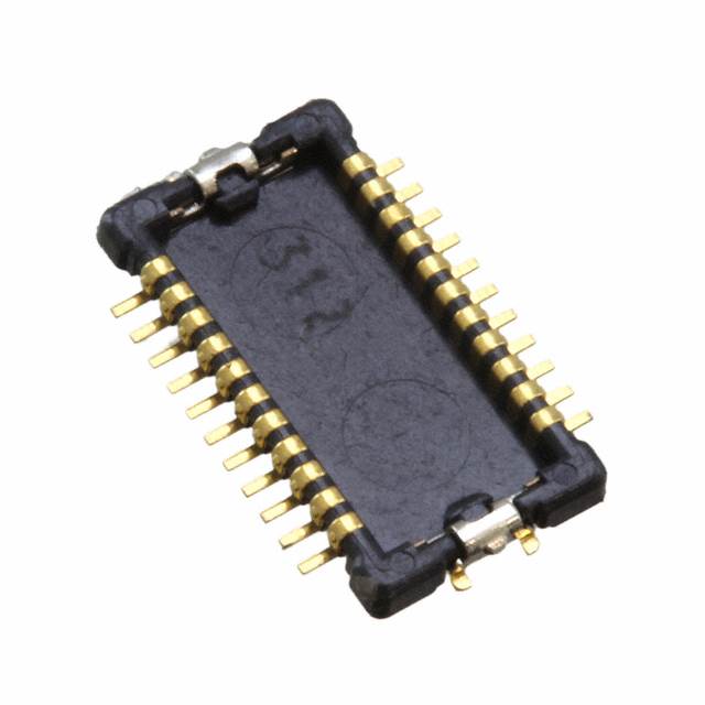 22 Position Connector Header, Outer Shroud Contacts Surface Mount Gold