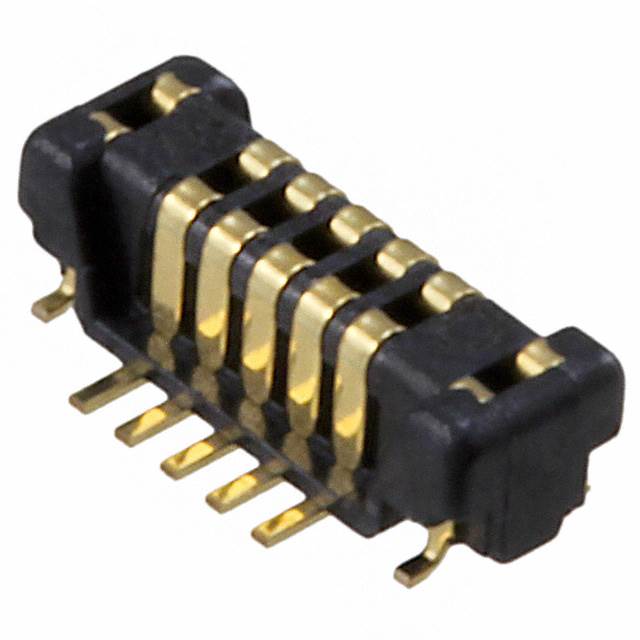 10 Position Connector Header, Center Strip Contacts Surface Mount Gold