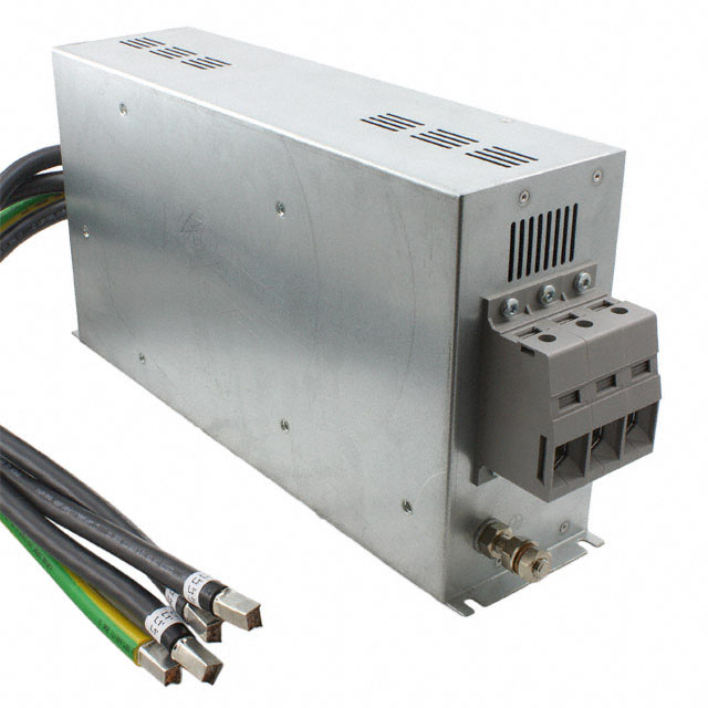 Three Phase (Delta) EMC/EMI Line Filter 220 A 520V, 300VAC 50/60Hz Two Stage Terminal Block, Wire Leads