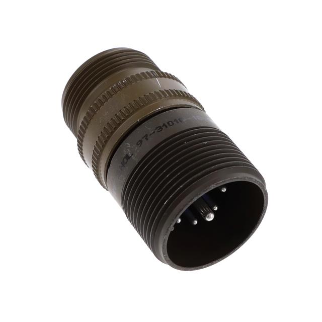 8 Position Circular Connector Receptacle, Male Pins Solder Cup