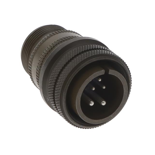 7 Position Circular Connector Plug, Male Pins Solder Cup
