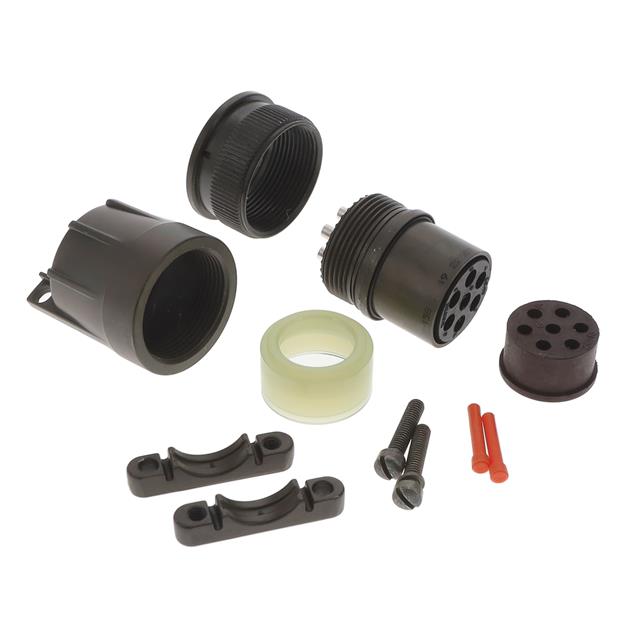 7 Position Circular Connector Plug, Female Sockets Solder Cup