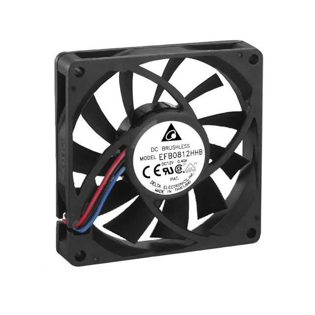 Fan Tubeaxial 24VDC Square - 80mm L x 80mm H Ball 29.6 CFM (0.829m3/min) 3 Wire Leads