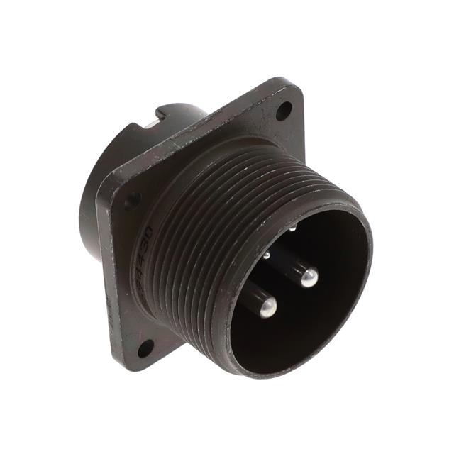 6 Position Circular Connector Receptacle, Male Pins Solder Cup