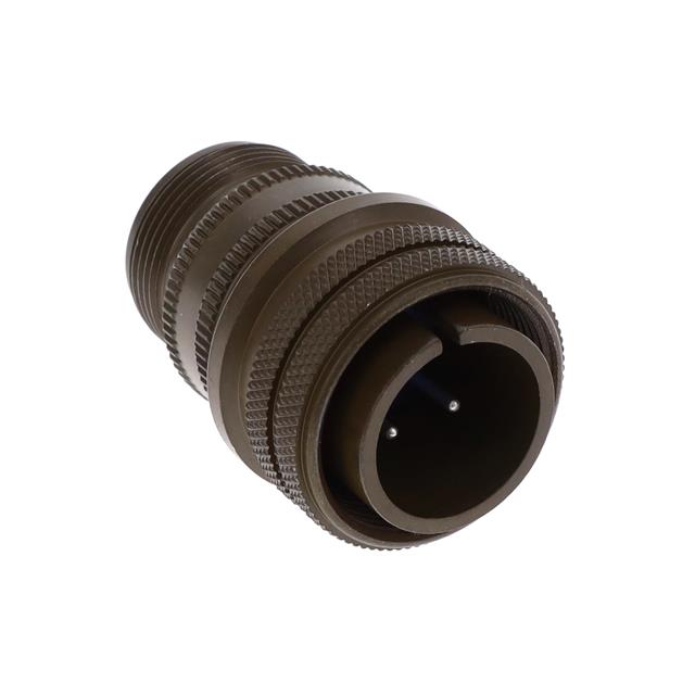 3 Position Circular Connector Plug, Male Pins Solder Cup