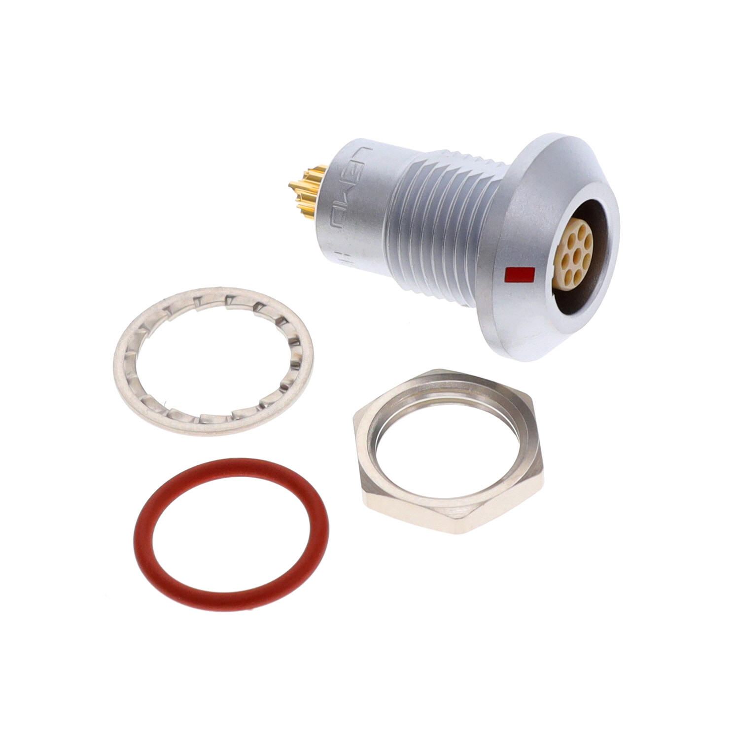 8 Position Circular Connector Receptacle, Female Sockets Solder Cup