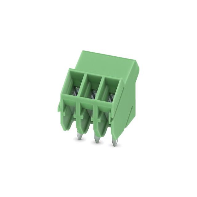 3 Position Wire to Board Terminal Block 55° (125°) Angle with Board 0.138 (3.50mm) Through Hole