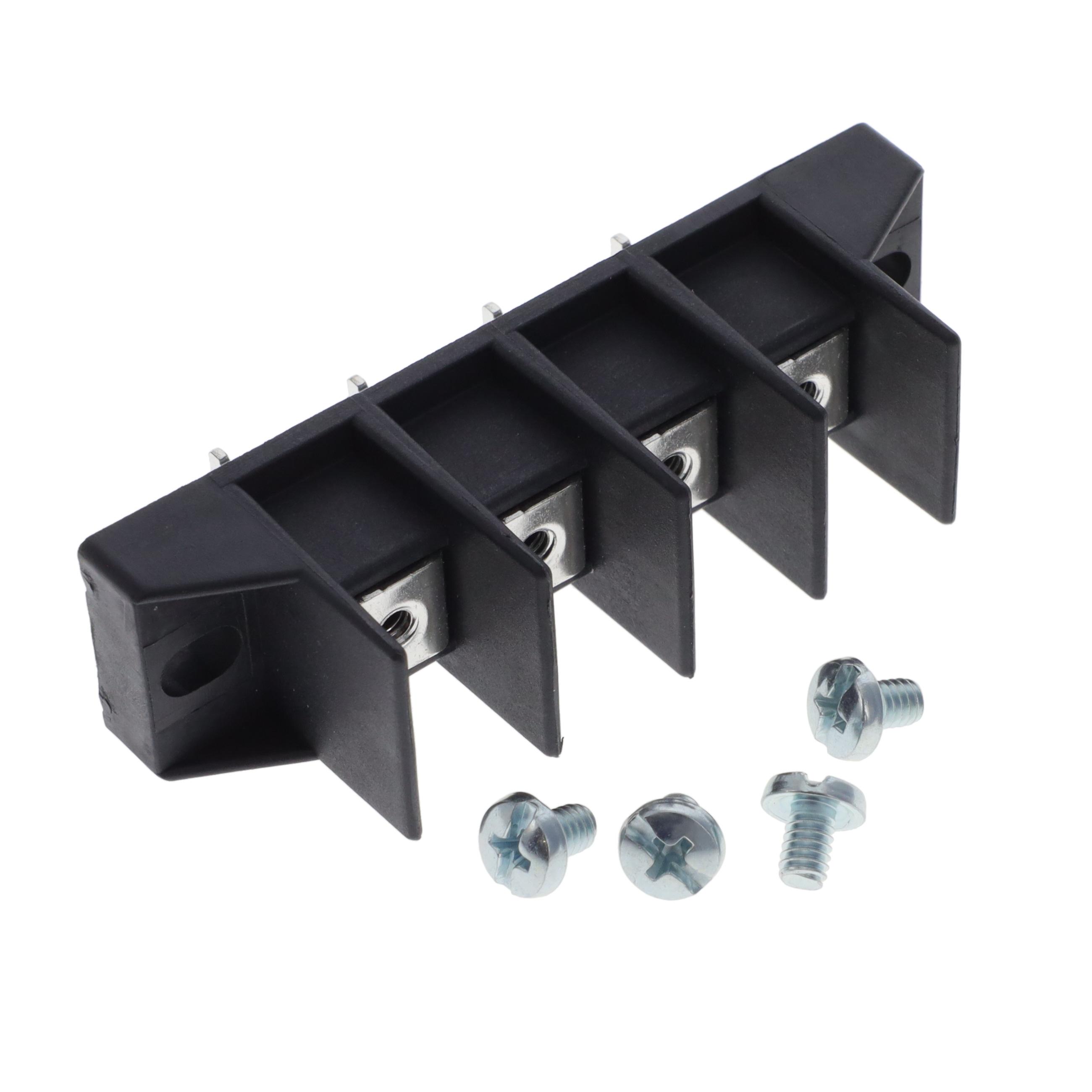 4 Circuit 0.562 (14.27mm) Barrier Block Connector Screws with Captive Plate