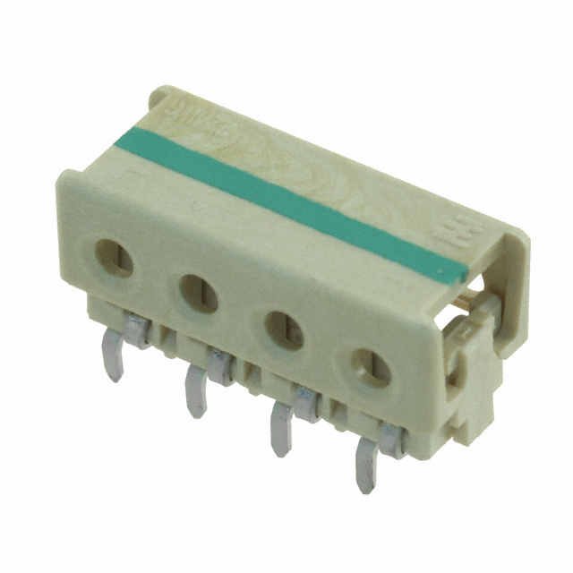 4 Position Individual Wires Connector Natural IDC 22 AWG Through Hole, Right Angle