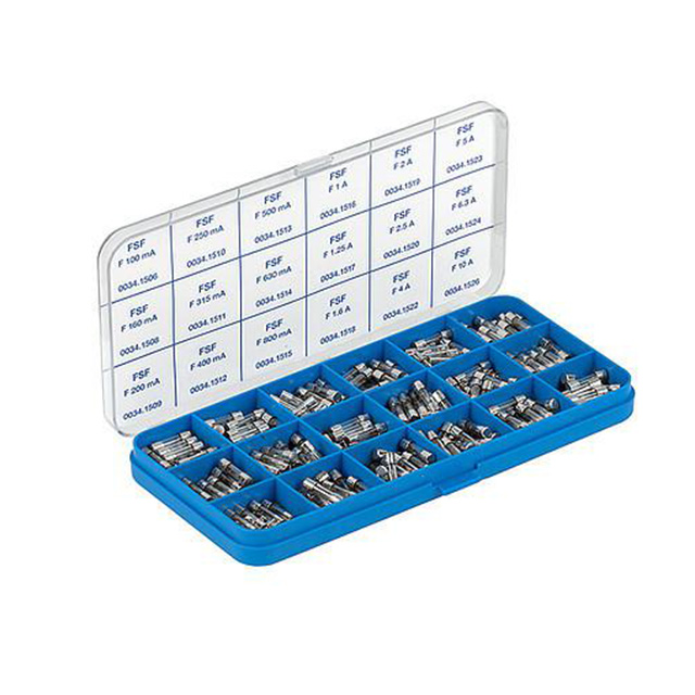 Board Mount Fuse Kit 0.1 ~ 5A 63 ~ 250VAC Surface Mount 120 Pieces (24 Values - 5 Each)