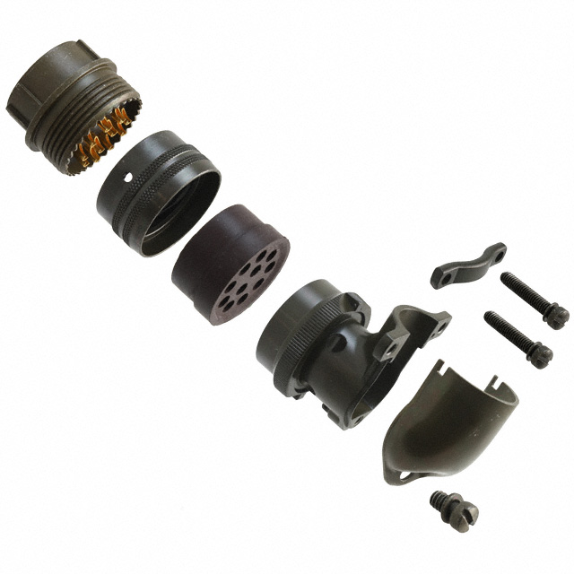 11 Position Circular Connector Plug, Female Sockets Solder Cup