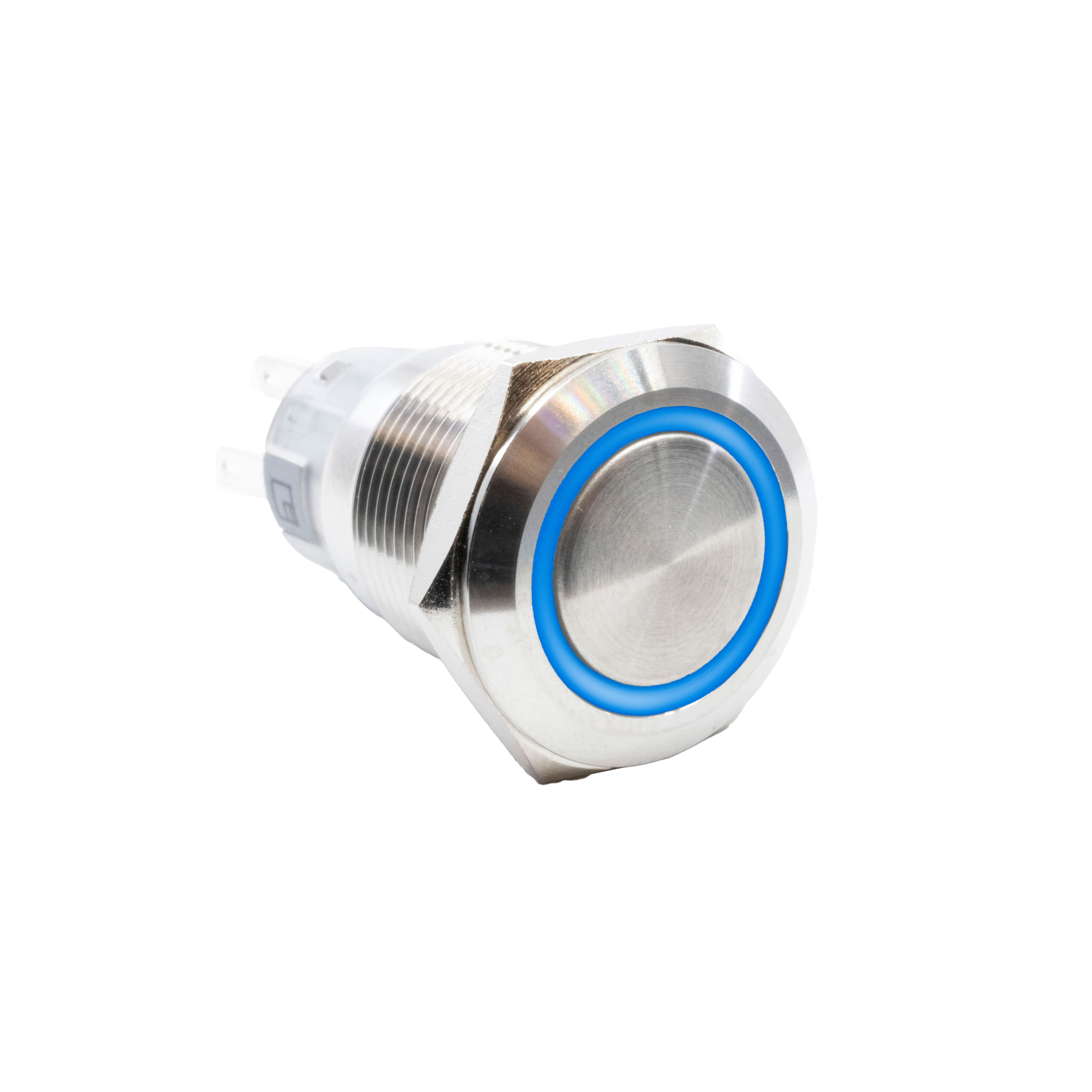 Pushbutton Switch SPDT Anti-Vandal, Illuminated Panel Mount, Front