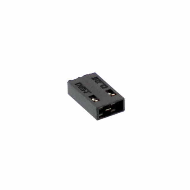 2 (1 x 2) Position Shunt Connector Black Closed Top 0.100 (2.54mm) Tin