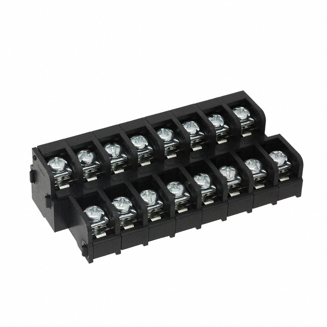 16 Circuit 0.375 (9.53mm) Barrier Block Connector Screws with Captive Plate