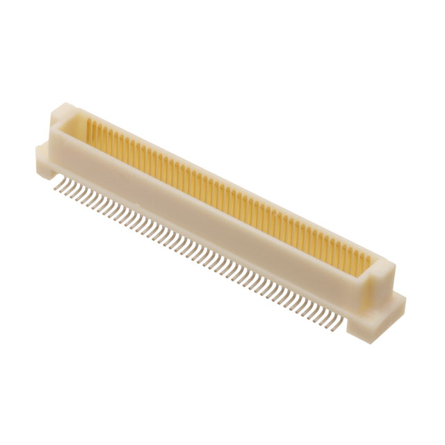 100 Position Connector Header, Outer Shroud Contacts Surface Mount Gold