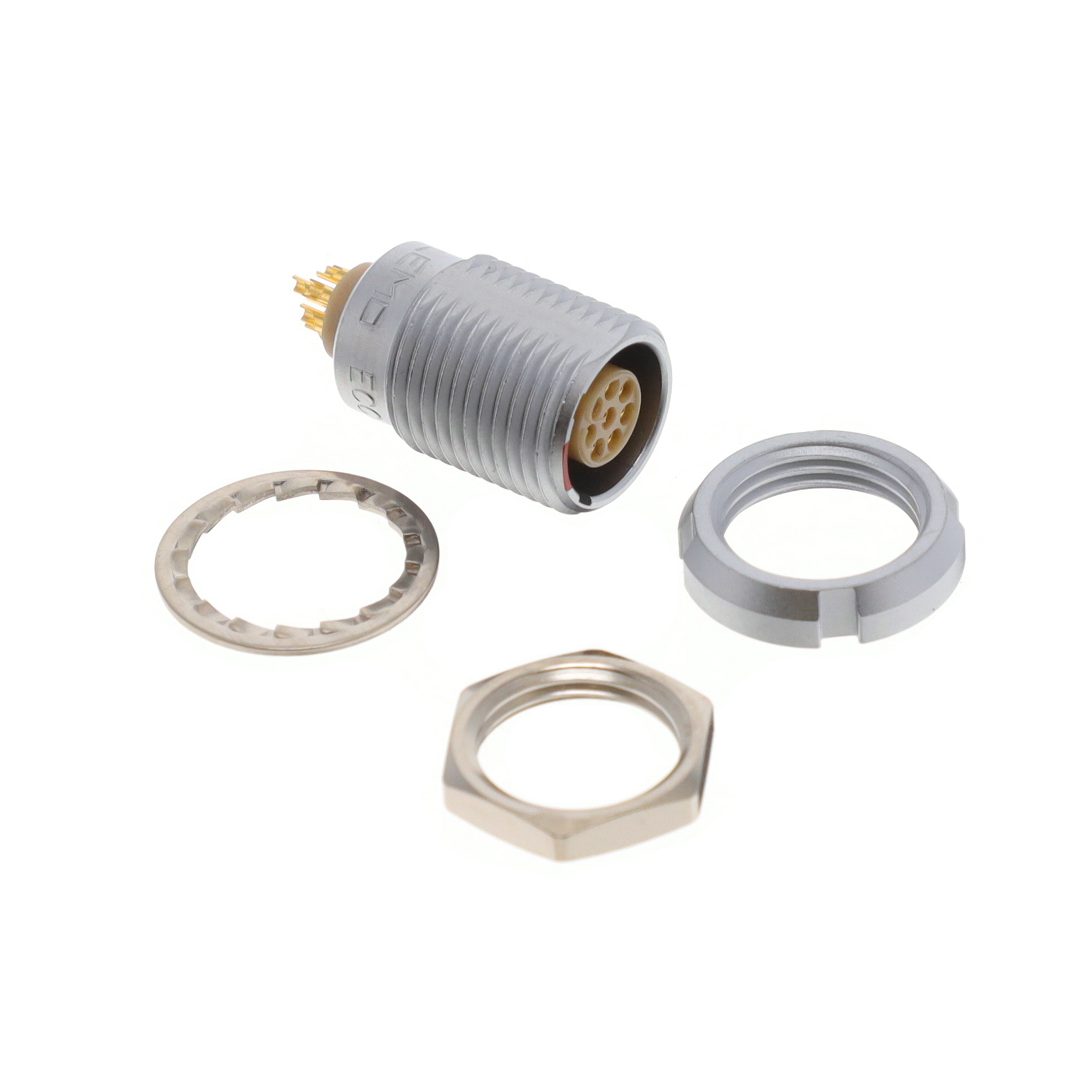 8 Position Circular Connector Receptacle, Female Sockets Solder Cup