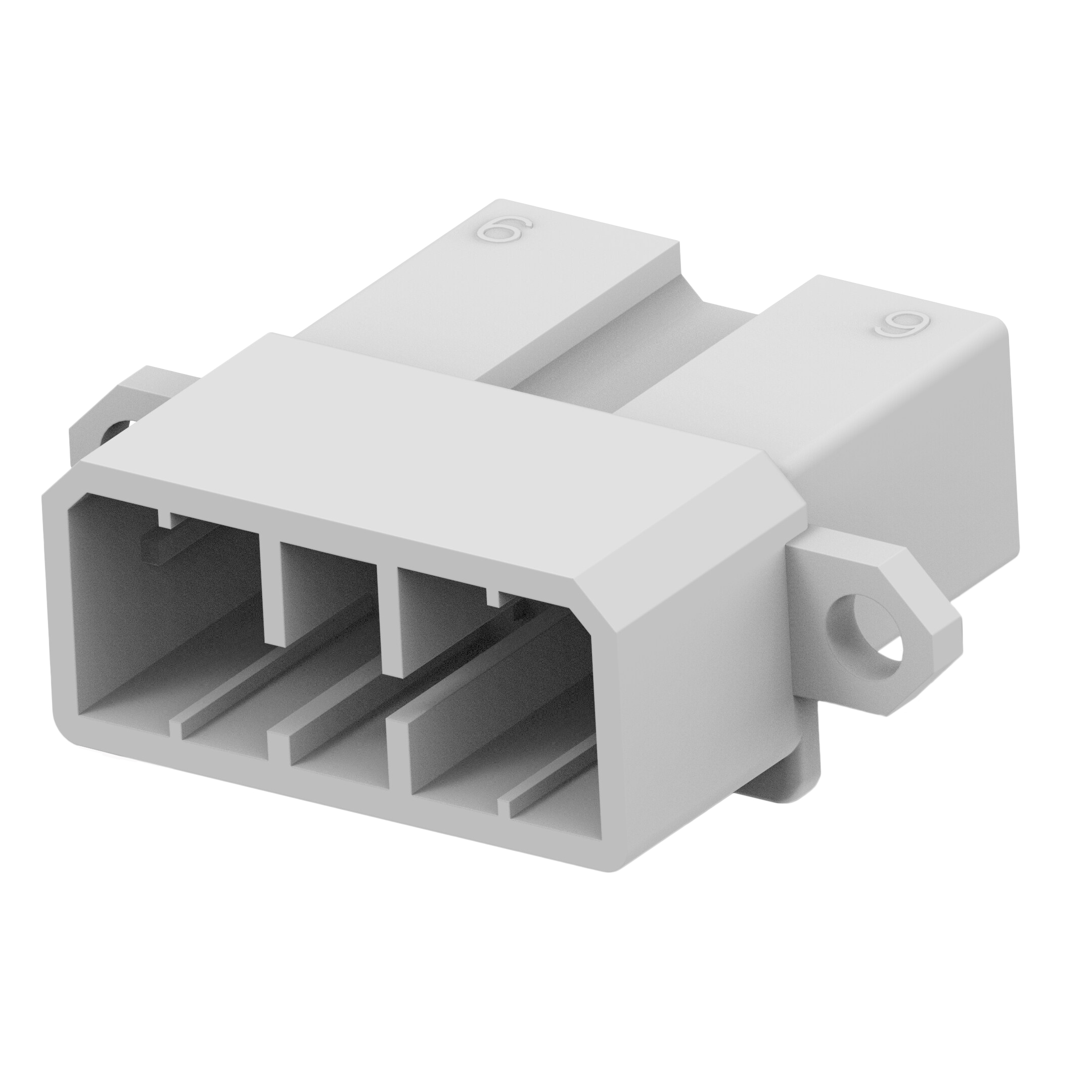 9 Rectangular Connectors - Housings Receptacle Natural