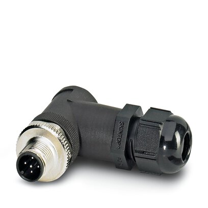 5 Position Circular Connector Plug, Male Pins Screw