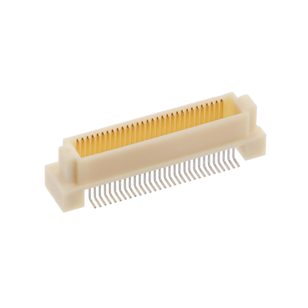 60 Position Connector Header, Outer Shroud Contacts Surface Mount Gold