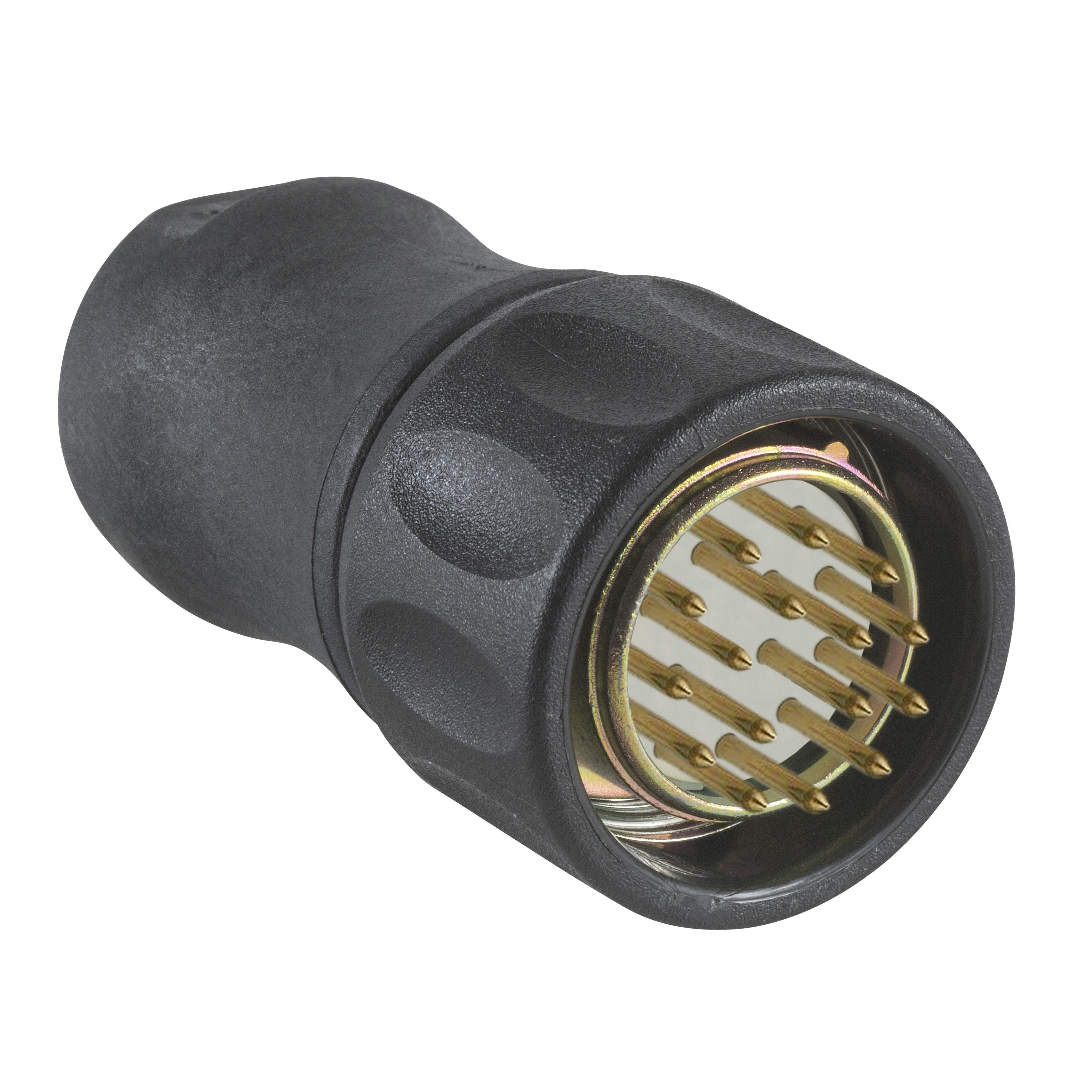 【XZCC23FDP160S】CONNECTOR M23 F STRAIGHT 16 PINS