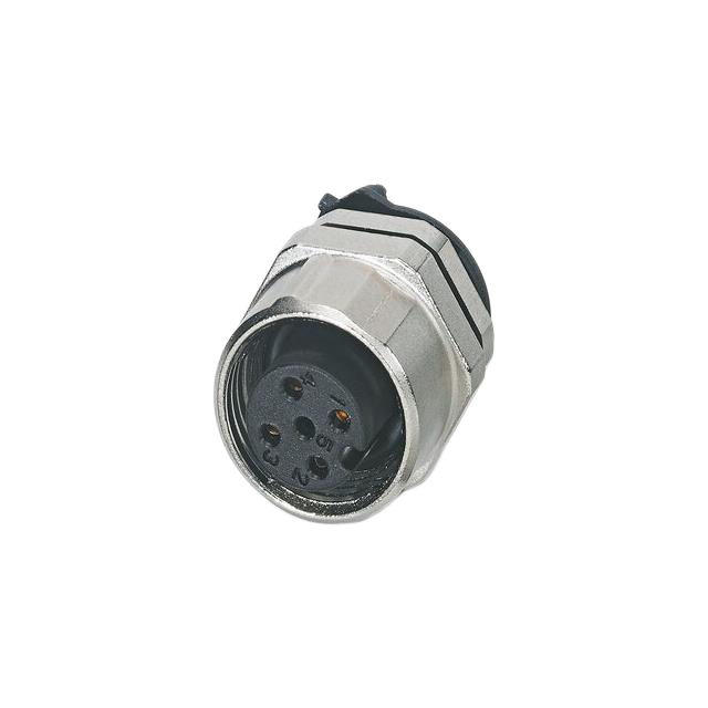 4 Position Circular Connector Receptacle, Female Sockets Solder