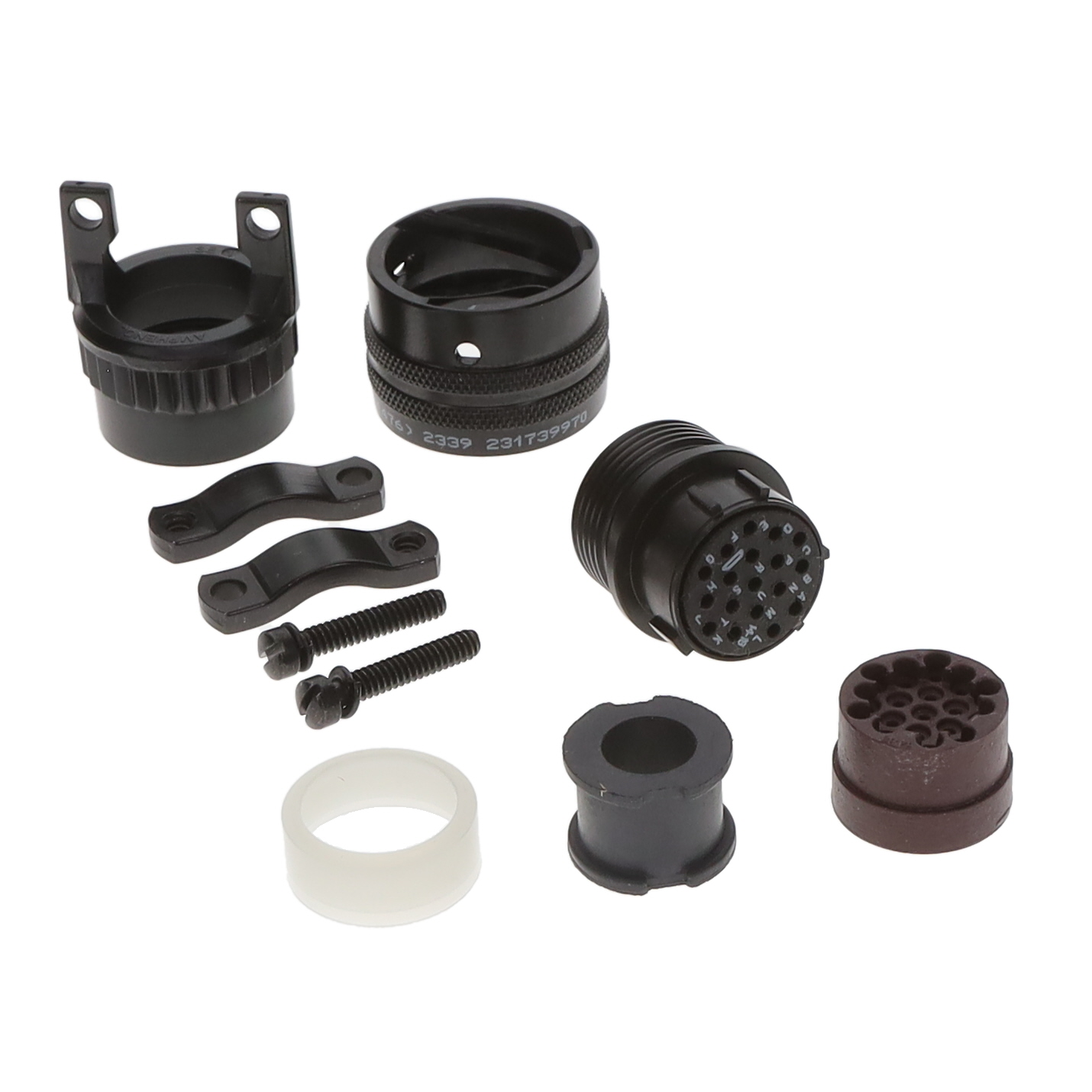 18 Position Circular Connector Plug, Female Sockets Solder Cup