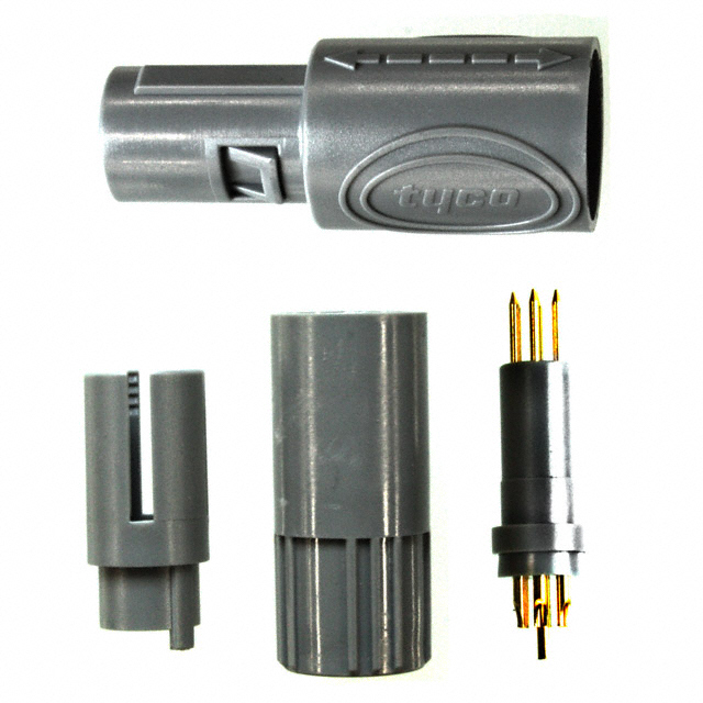 7 Position Circular Connector Plug, Male Pins Solder Cup