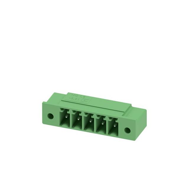 5 Position Terminal Block Header, Male Pins, Shrouded (4 Side) 0.150