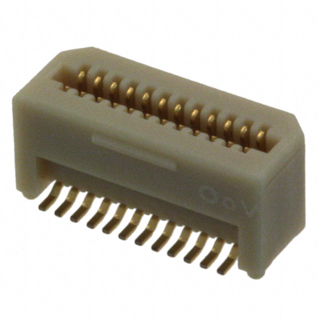 24 Position Connector Socket, Center Strip Contacts Surface Mount Gold