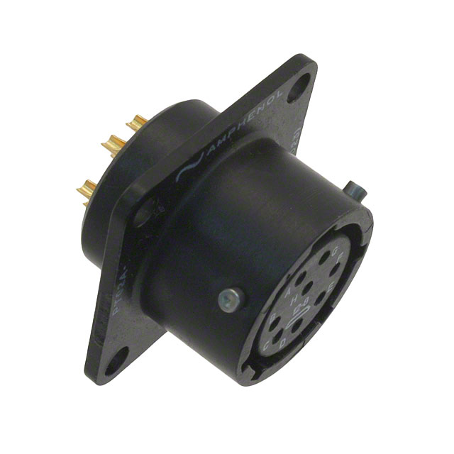 8 Position Circular Connector Receptacle, Female Sockets Solder Cup