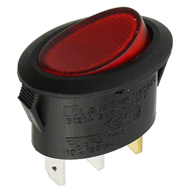 Rocker Switch SPST 16A (AC) 125 V Panel Mount, Snap-In