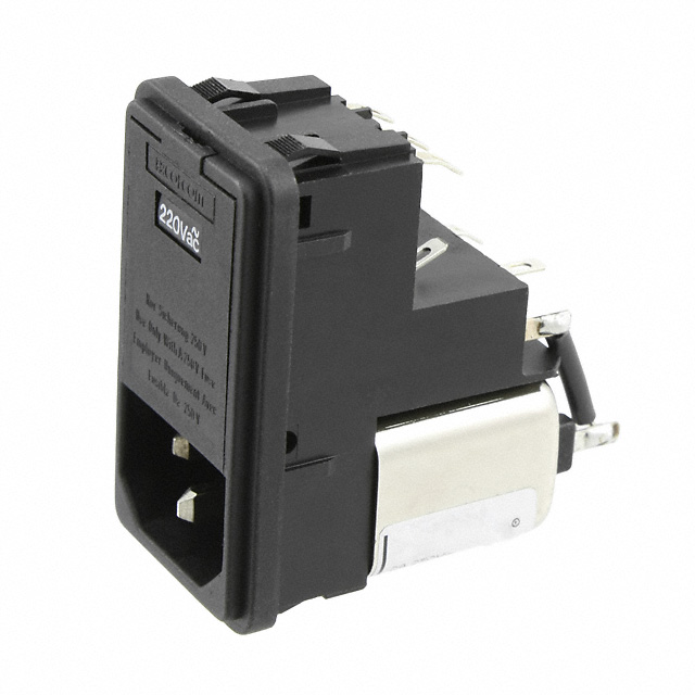 Power Entry Connector Receptacle, Male Blades - Module IEC 320-C14 Panel Mount, Snap-In