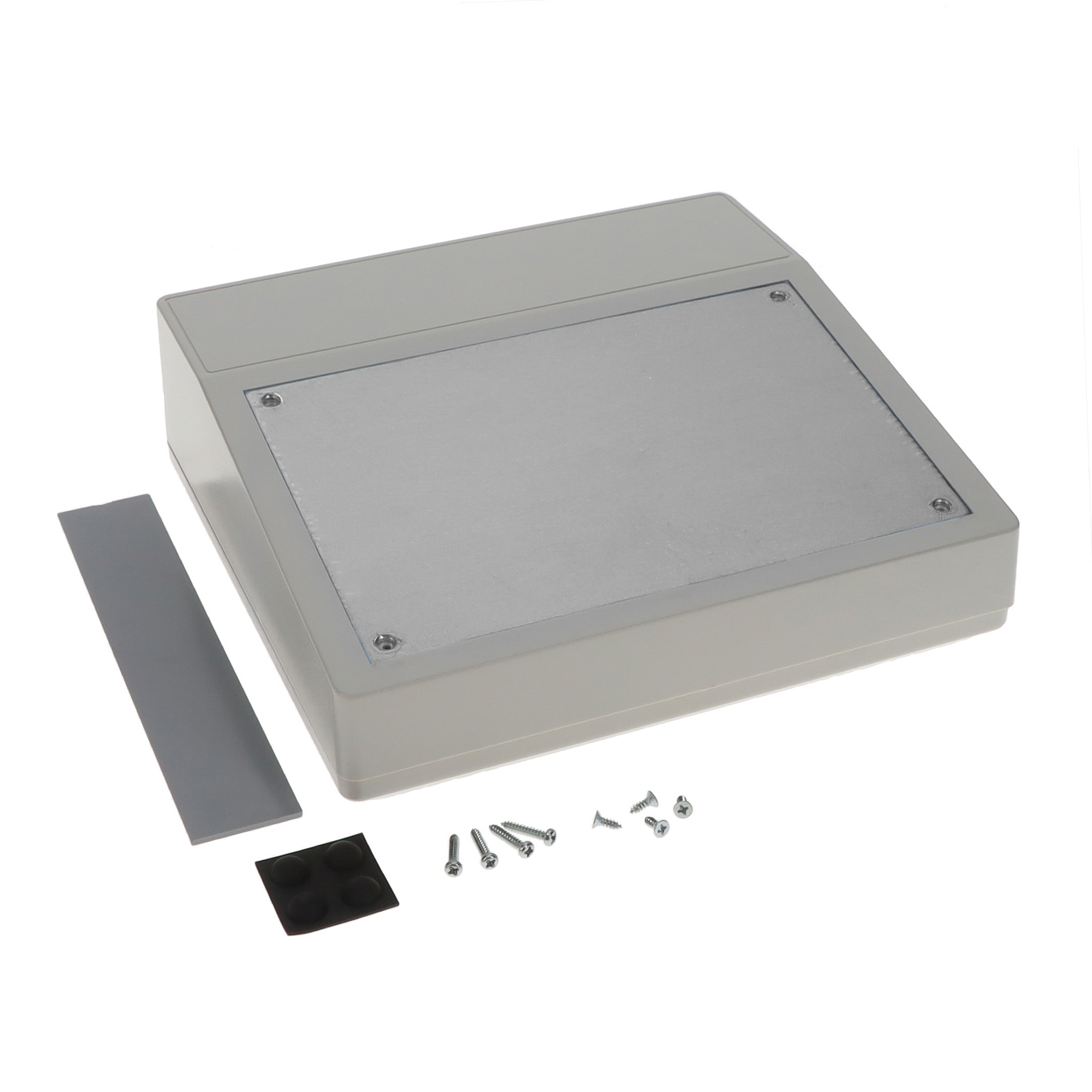 BOX ABS GRAY 8.98"L X 8.5"W