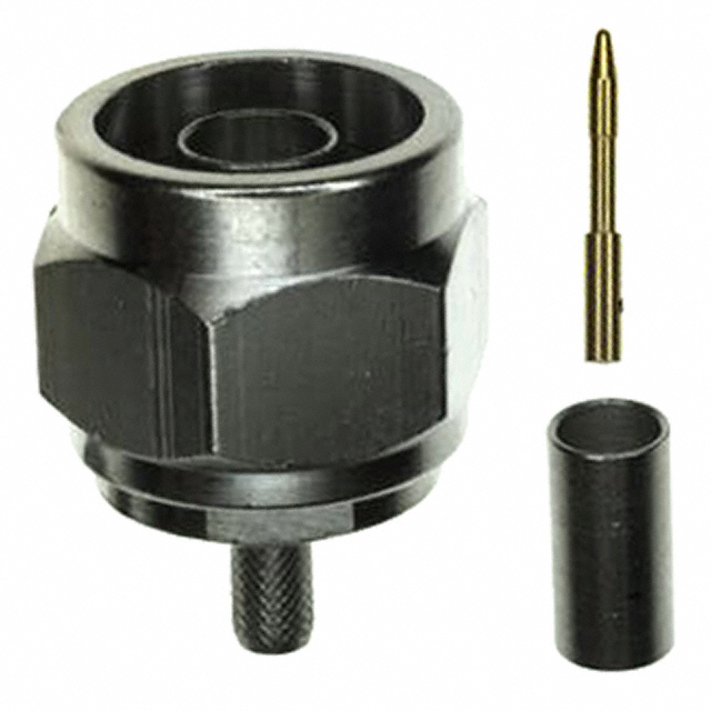 N Type Connector Plug, Male Pin 50 Ohms Free Hanging (In-Line) Crimp or Solder