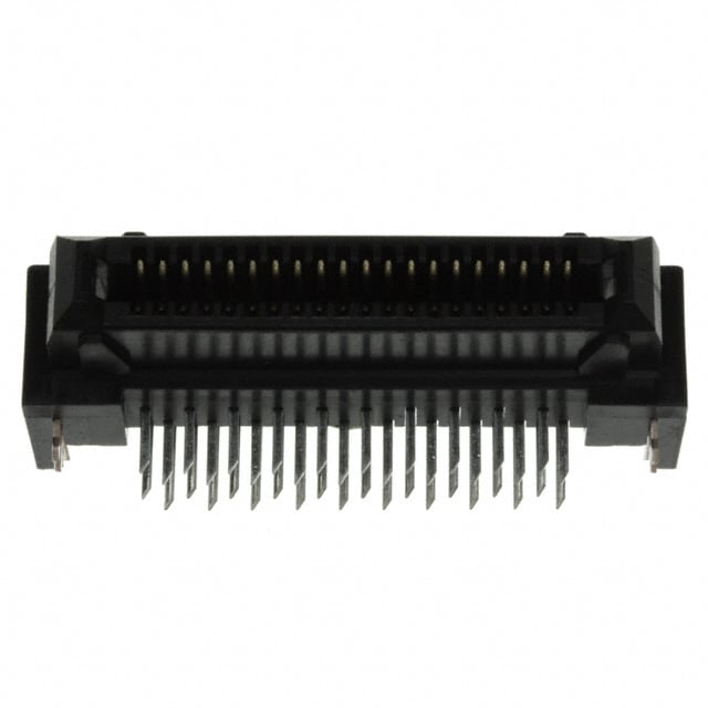 40 Position Connector Receptacle, Outer Shroud Contacts Through Hole, Right Angle Gold