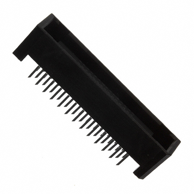 50 Position Connector Plug, Center Strip Contacts Through Hole Gold