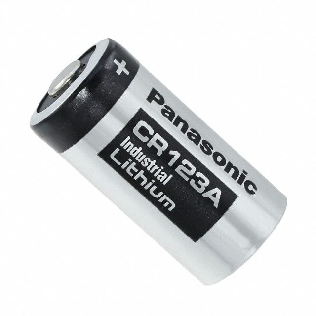 Panasonic CR123A 1550mAh 3V Lithium Button Top Photo Battery