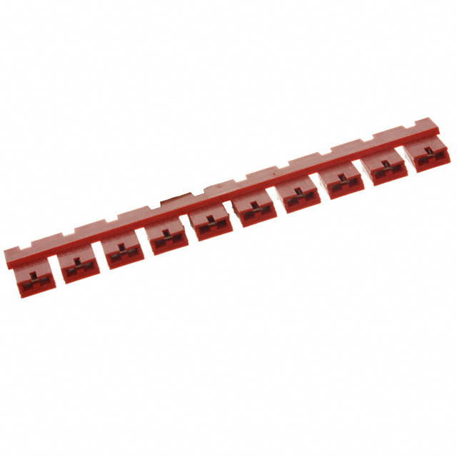 2 (1 x 2) Position Shunt Connector Red Open Top 0.100 (2.54mm) Gold