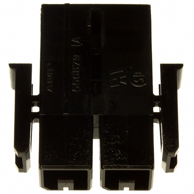 2 Position Blade Type Power Housing Connector Plug Black 0.440 (11.18mm)