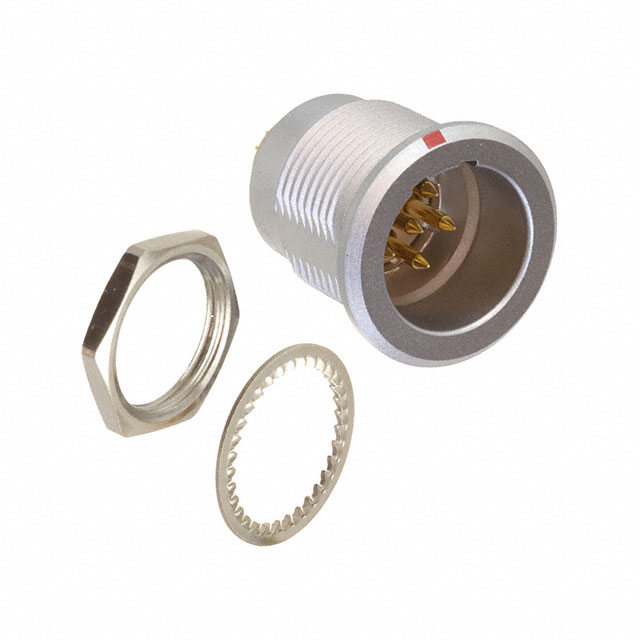 6 Position Circular Connector Receptacle, Male Pins Solder Cup