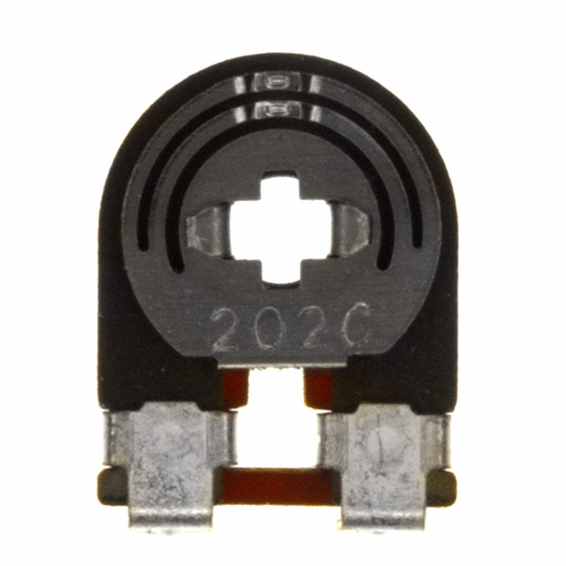 2 kOhms 0.1W, 1/10W PC Pins Through Hole Trimmer Potentiometer Ceramic 1.0 Turn Top Adjustment