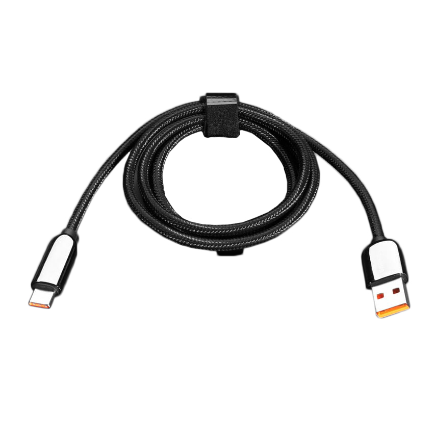 【5788】BLACK WOVEN USB A TO USB C CABLE