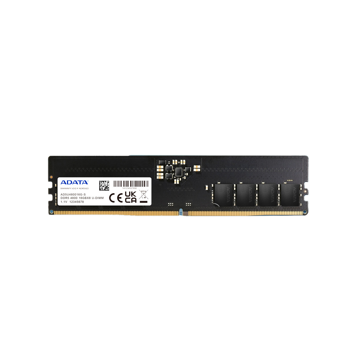 【AD5U480016G8-BADZ】ADATA U-DIMM DDR5 4800 1.1V 16GB
