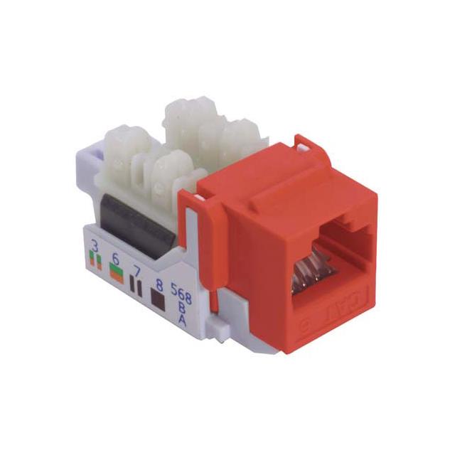 【UJ110C6-RED】KEYSTONE 110-RJ45 JK CAT6 RED