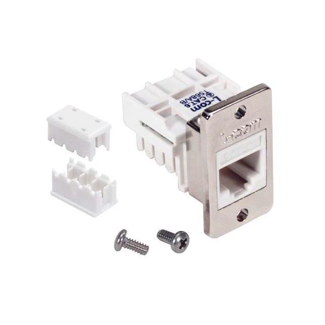 【ECF110C6-WT】JACK CAT6 RJ45/110 FLNG WT