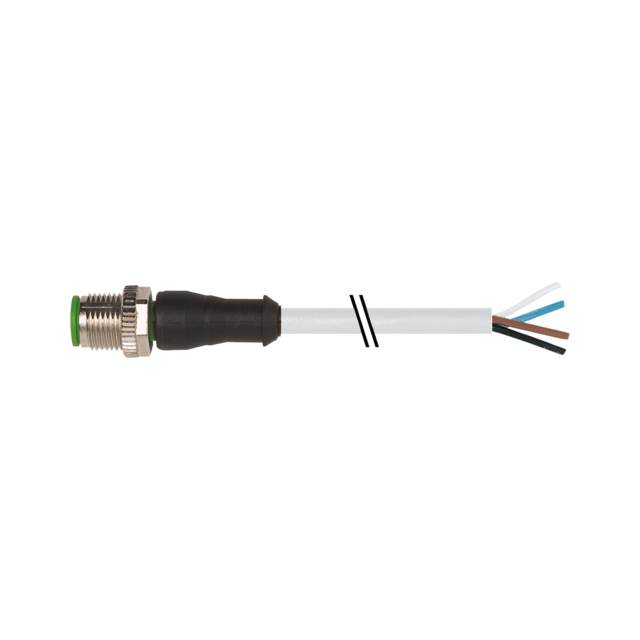【7000-12021-2340100】M12 MALE 0 WITH CABLE, PUR 4X0.3