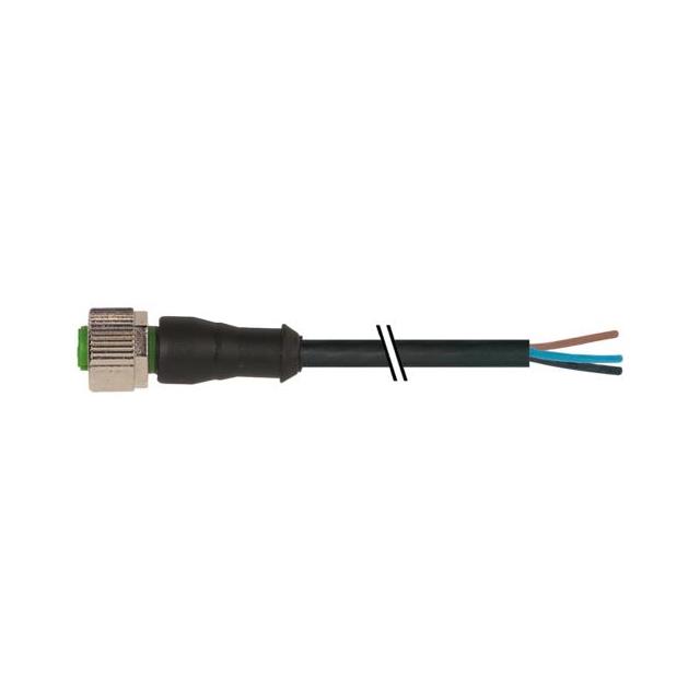 【7000-12181-6130500】M12 FEMALE 0 WITH CABLE, PVC 3X0